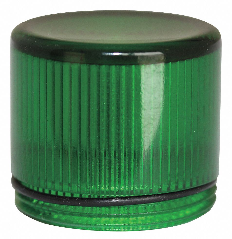 30mm Plastic Push Button Cap, Illuminated, Green