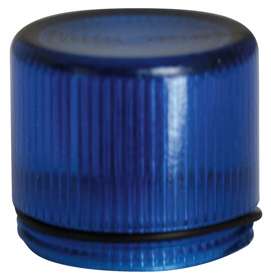 30mm Plastic Push Button Cap, Illuminated, Blue