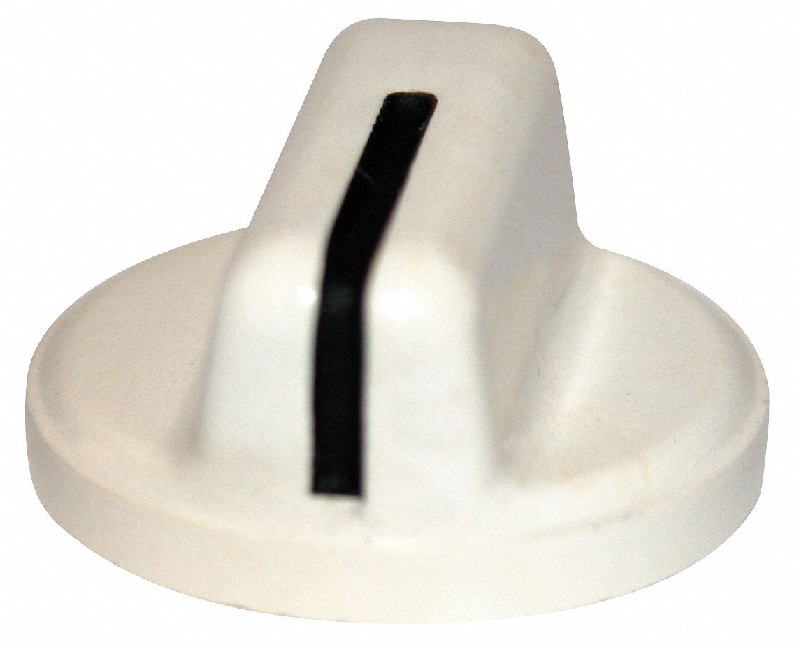 Selector Switch Knob: 30 mm Compatible Switch Size, Knob, White