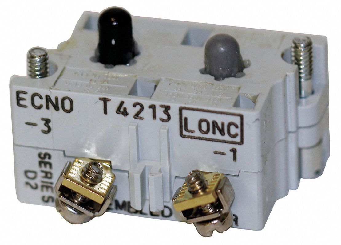 EATON Contact Block, 30 mm, 1NC Late Break/1NO Early Make Contact Form