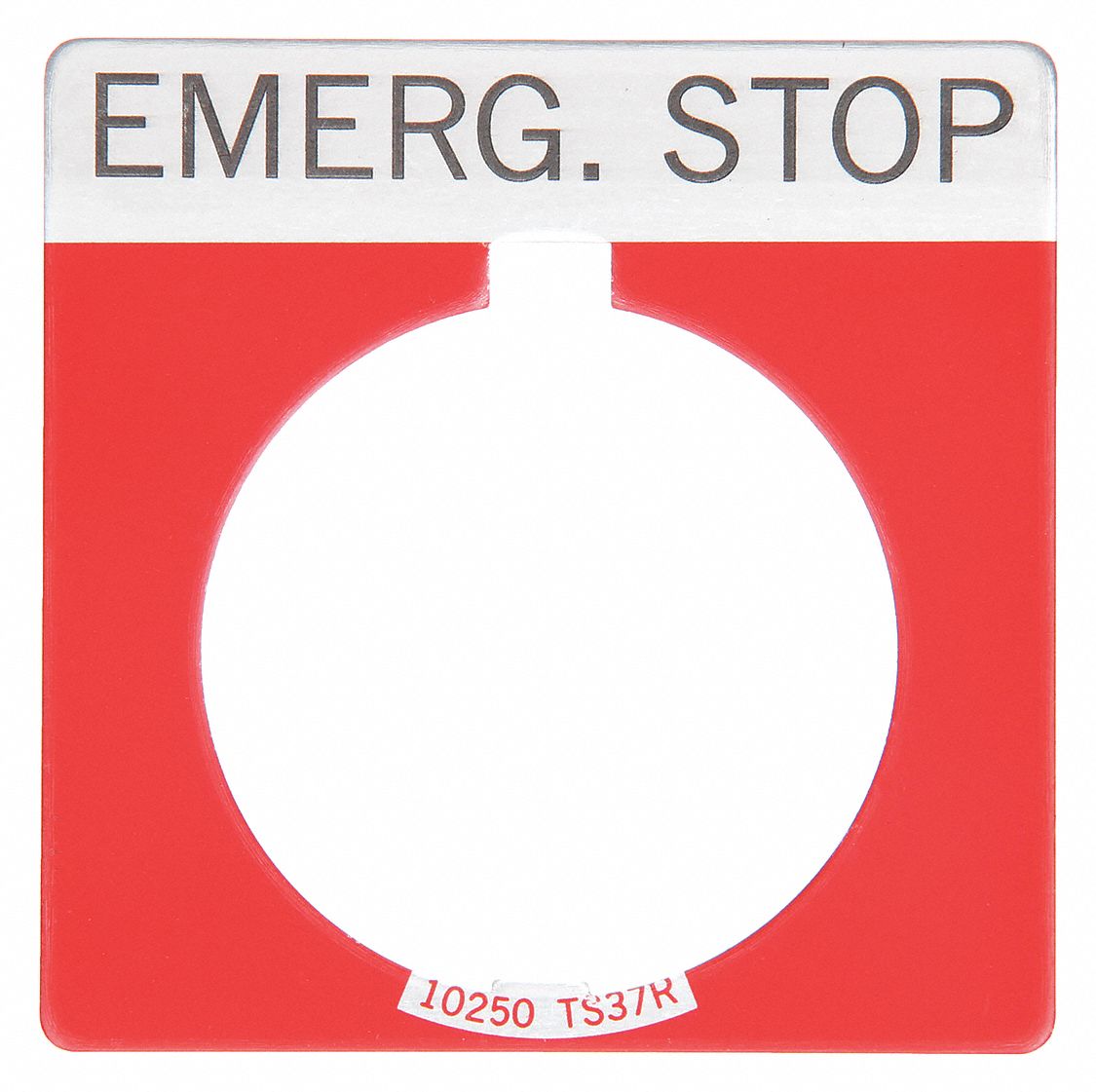 Legend Plate: 30 mm Panel Mounting Size, Square, 1 3/4 in Overall Ht x 1 3/4 in Overall Wd