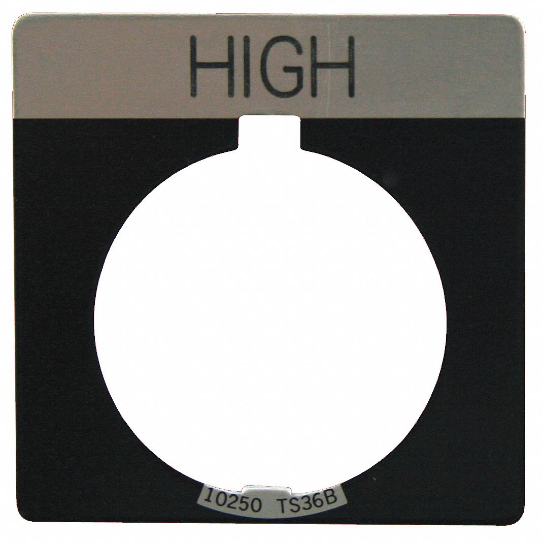 Legend Plate High White/Black Square