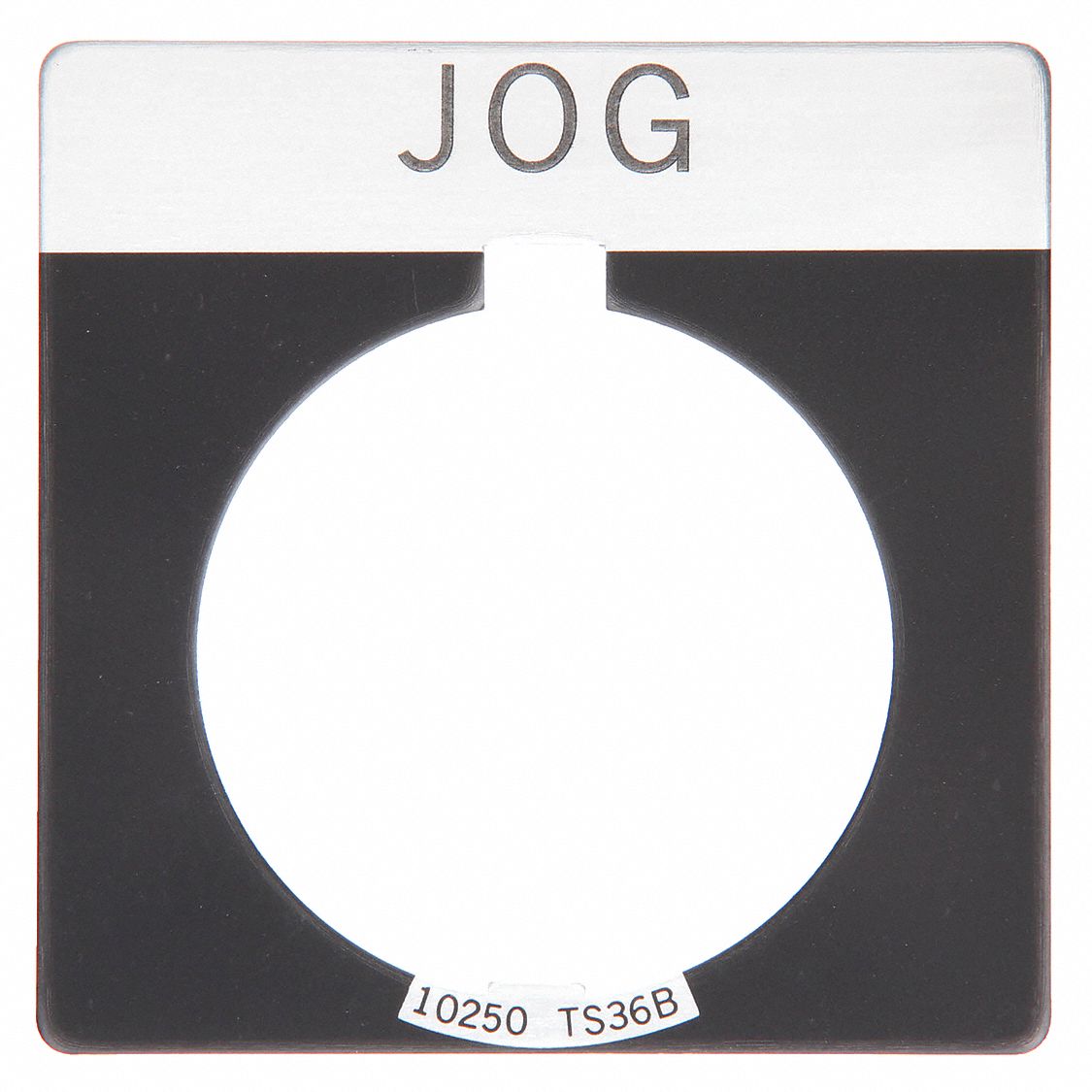 Legend Plate: 30 mm Panel Mounting Size, Square, 1 3/4 in Overall Ht x 1 3/4 in Overall Wd