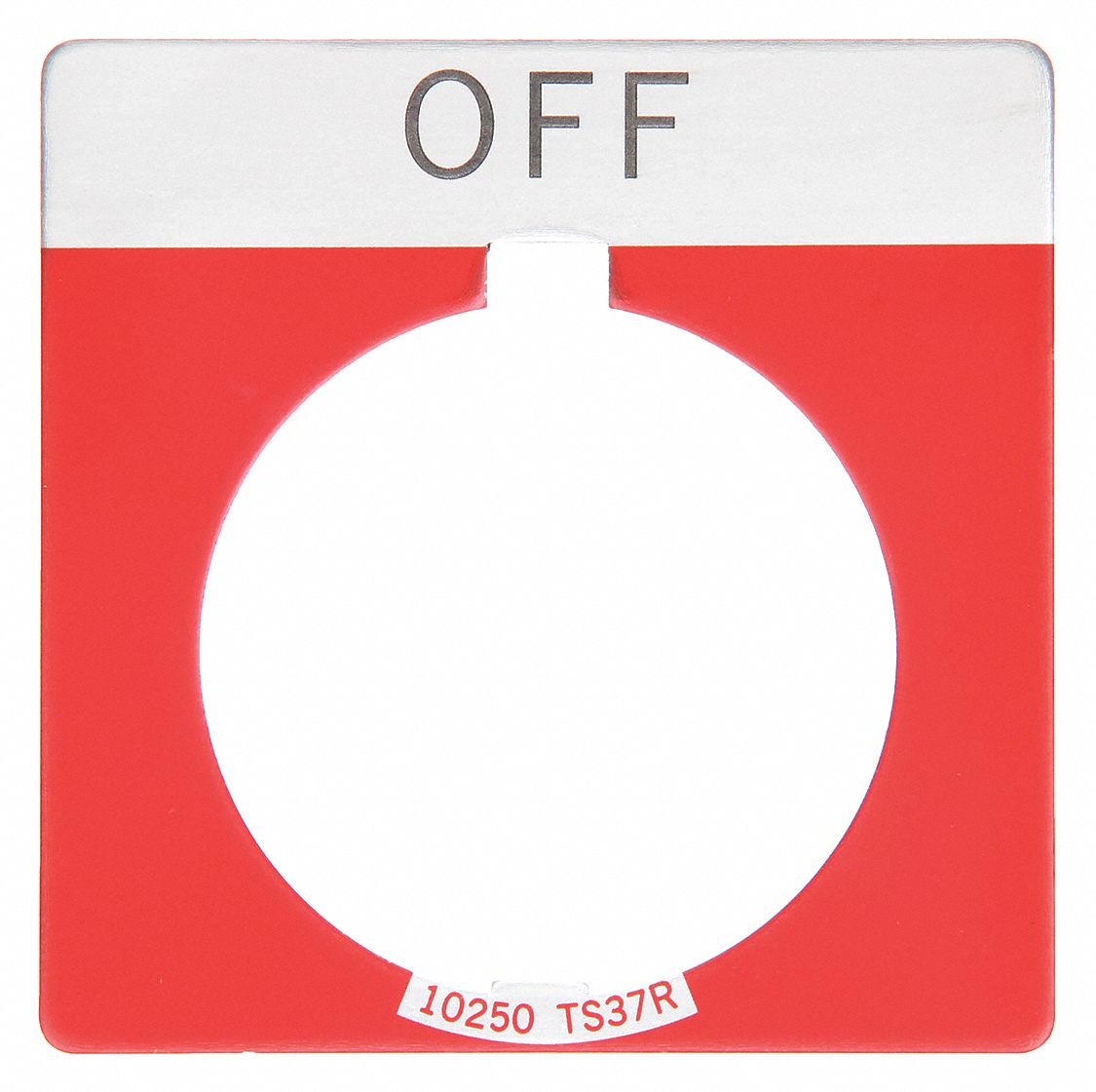 Legend Plate: 30 mm Panel Mounting Size, Square, 1 3/4 in Overall Ht x 1 3/4 in Overall Wd