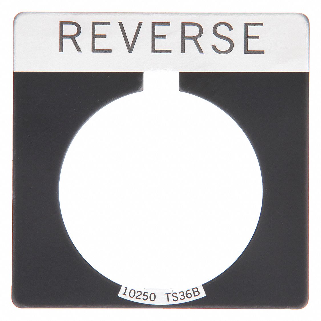 Legend Plate: 30 mm Panel Mounting Size, Square, 1 3/4 in Overall Ht x 1 3/4 in Overall Wd