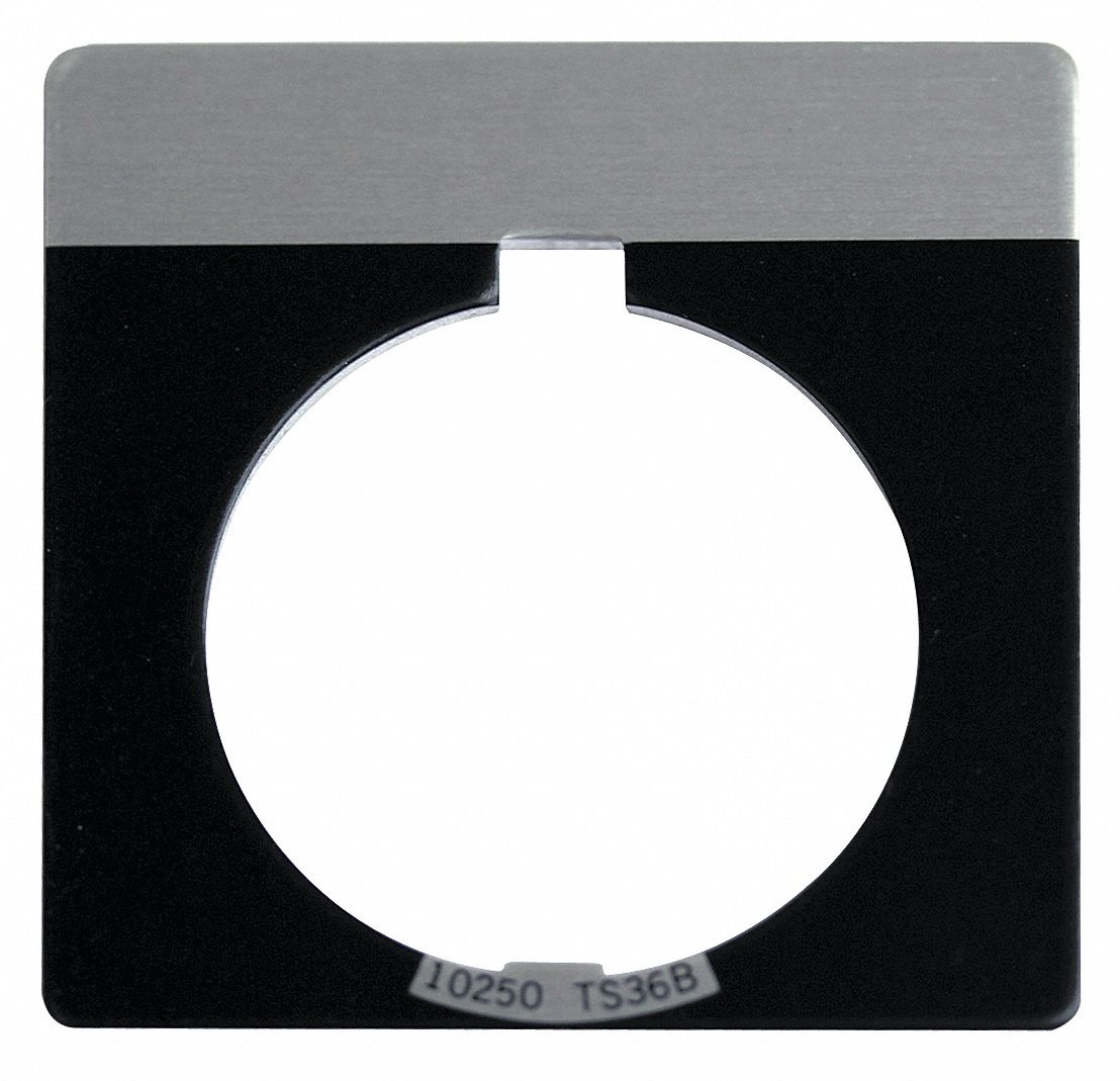 Legend Plate White/Black Square