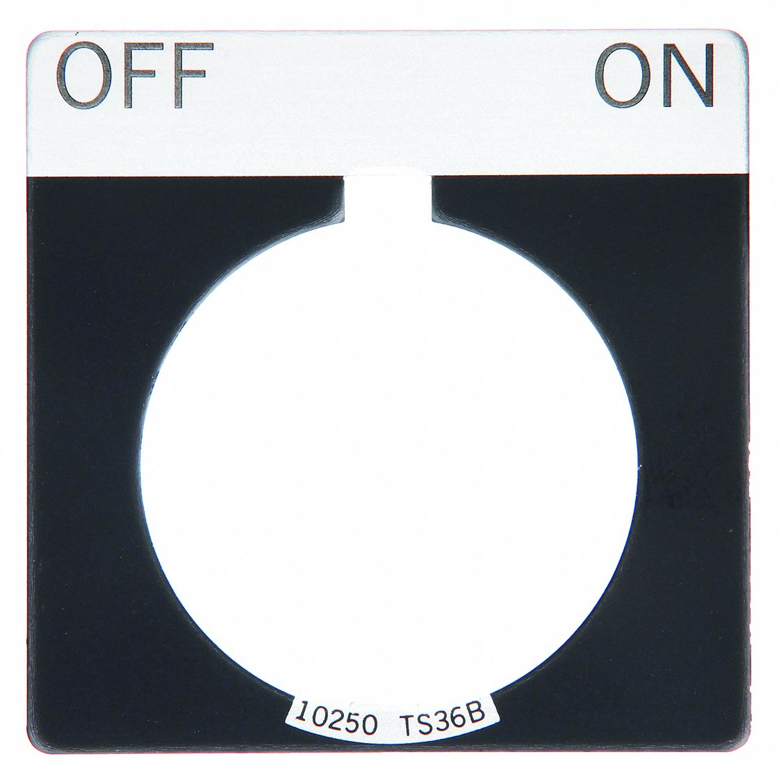 Legend Plate: 30 mm Panel Mounting Size, Square, 1 3/4 in Overall Ht x 1 3/4 in Overall Wd