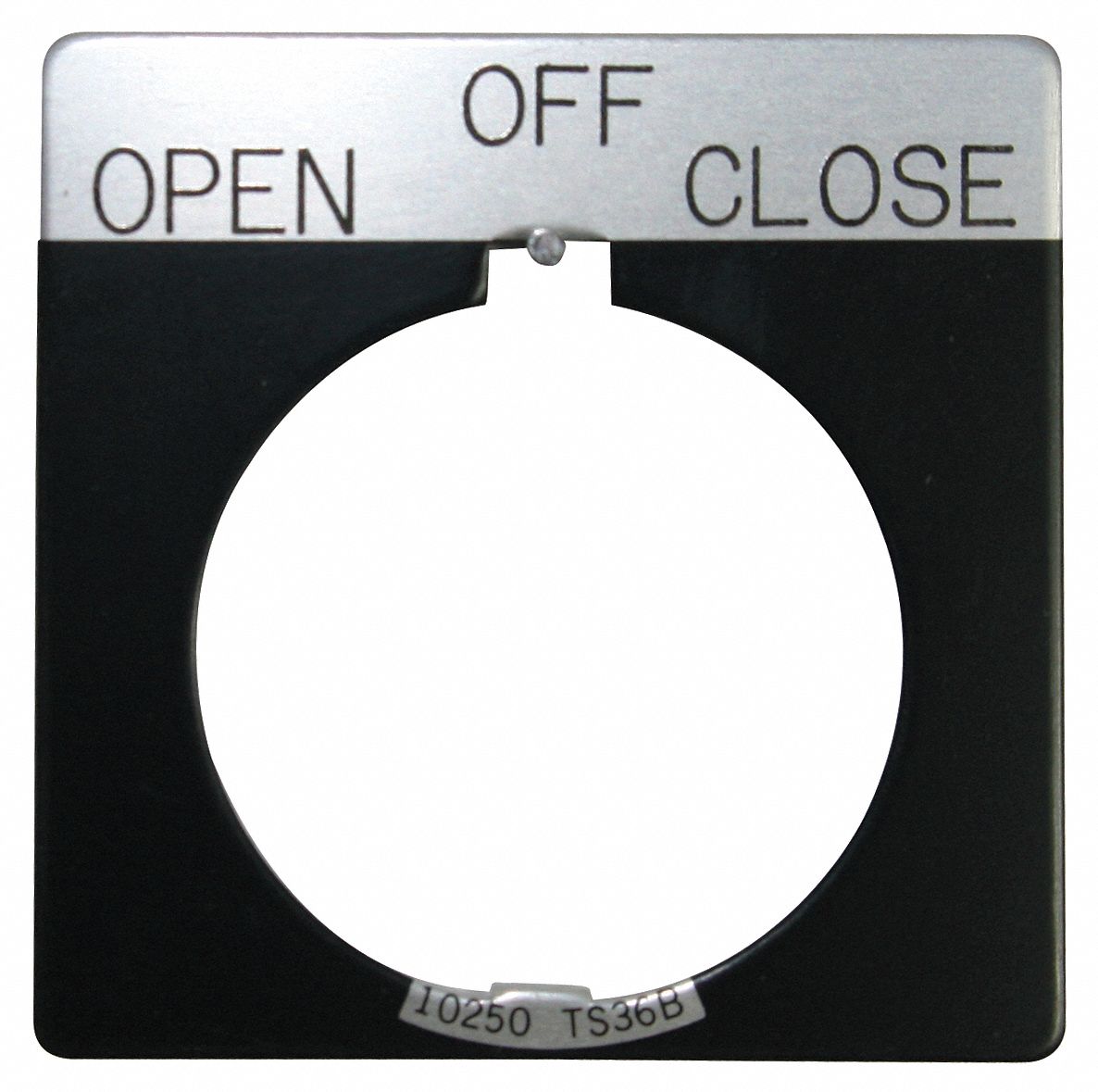 LegendPlate, OpenOffClose, Wht/Blk, Square