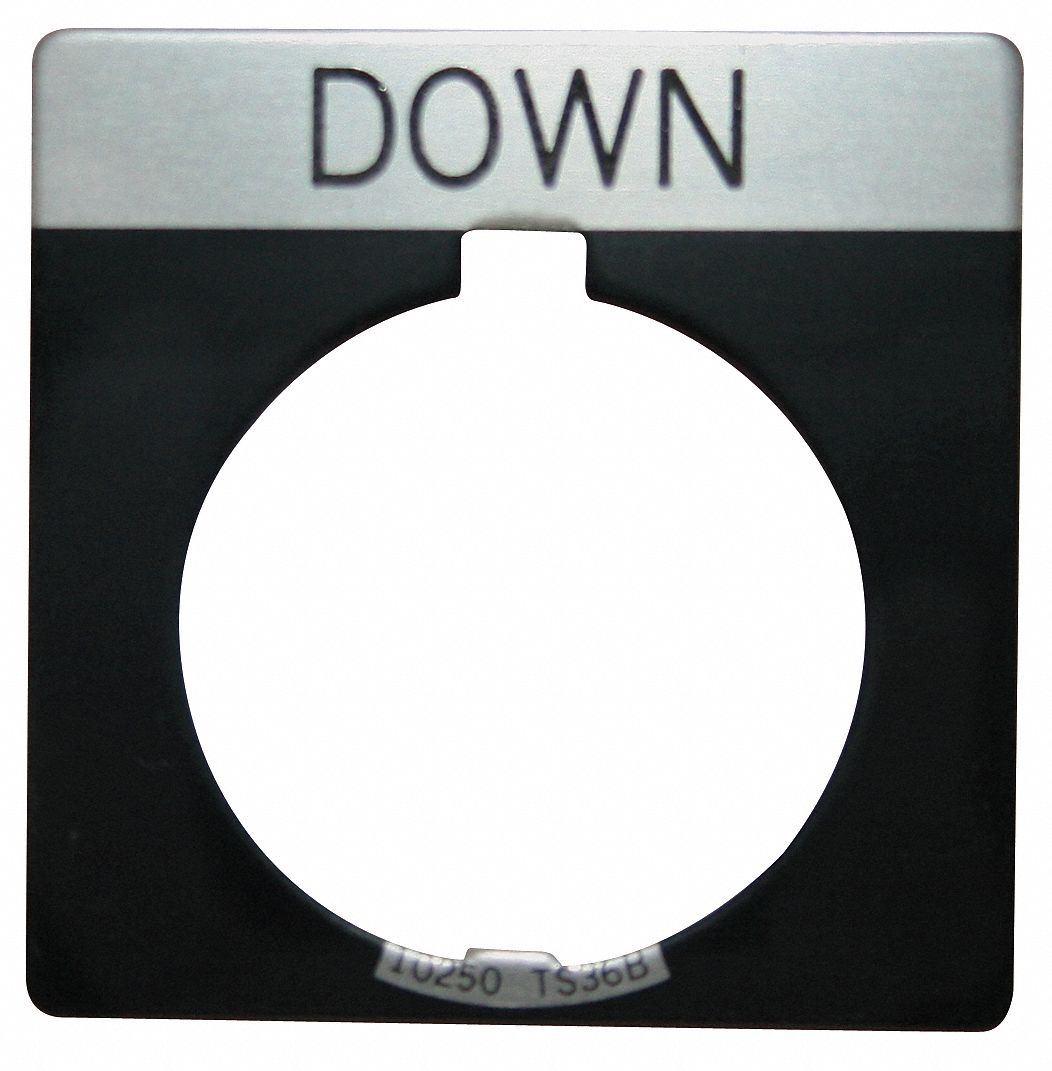 Legend Plate Down White/Black Square