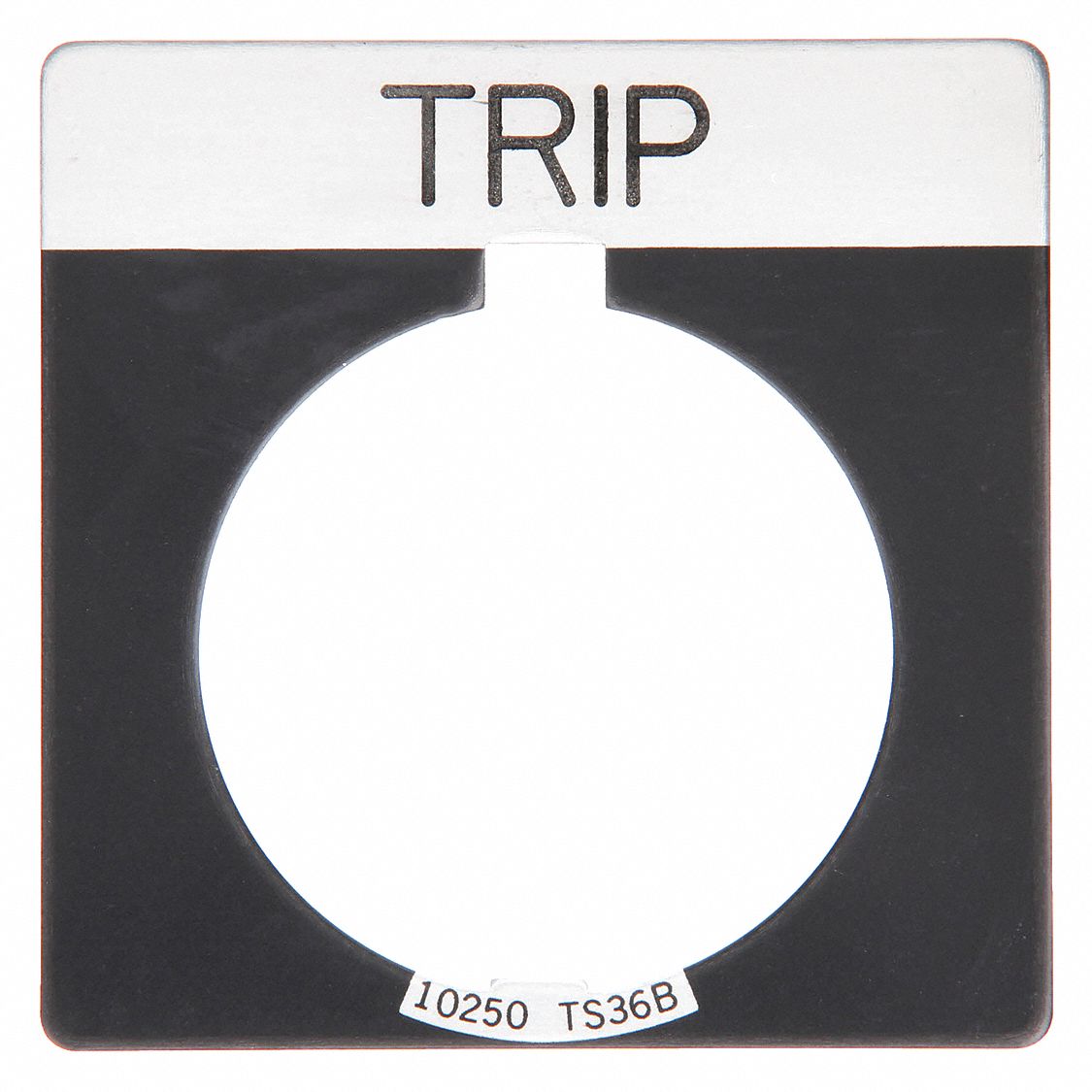 Legend Plate: 30 mm Panel Mounting Size, Square, 1 3/4 in Overall Ht x 1 3/4 in Overall Wd