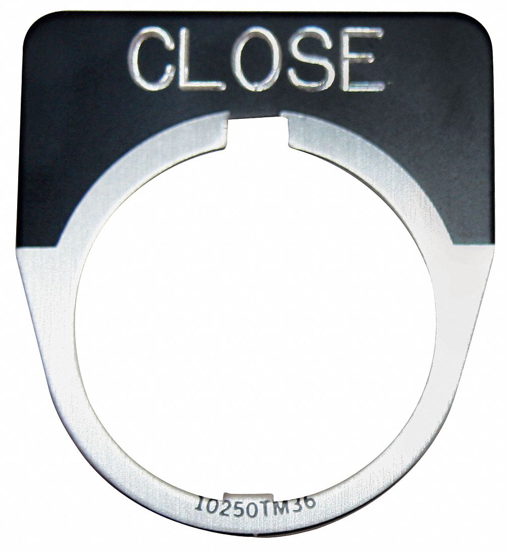 LegendPlate Close White/Black Half-Round