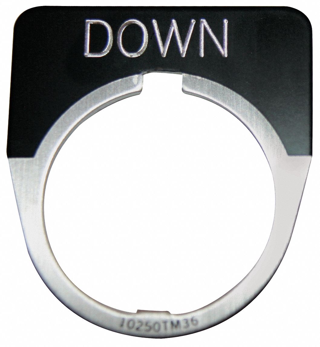 LegendPlate Down White/Black Half-Round