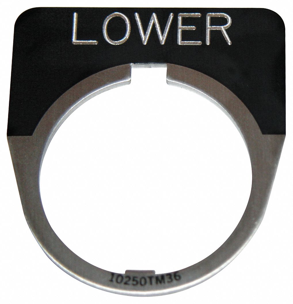 LegendPlate Lower White/Black Half-Round