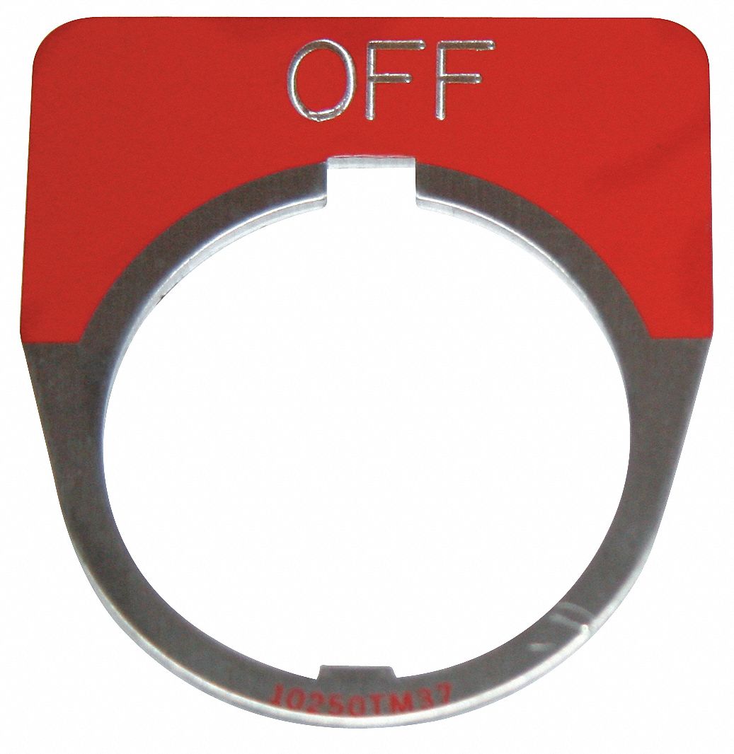 LegendPlate Off White/Black Half-Round