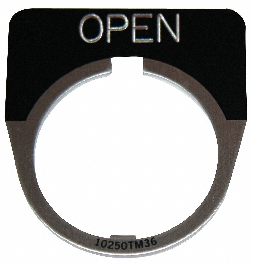LegendPlate Open White/Black Half-Round