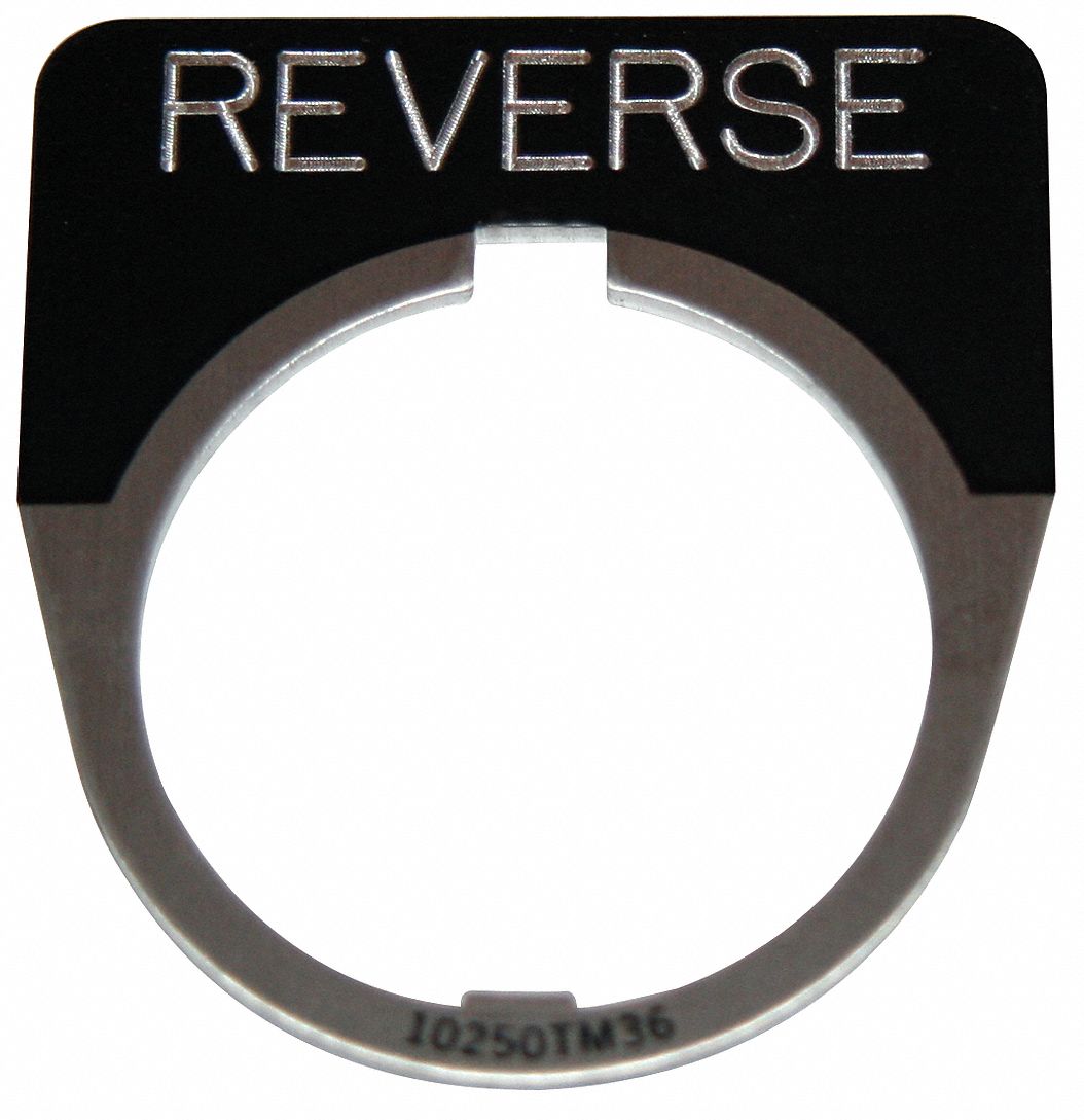 LegendPlate Reverse White/Blk Half-Round
