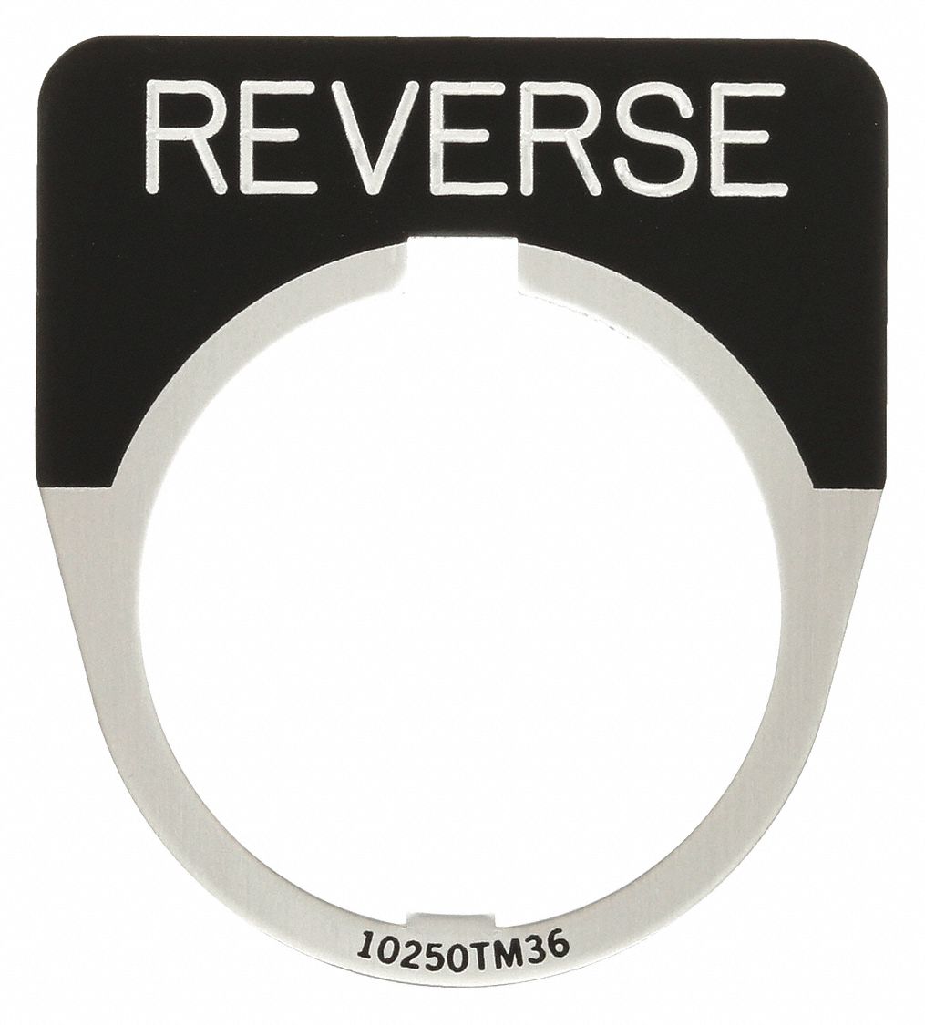 Legend Plate: 30 mm Panel Mounting Size, Half-Round, 1 5/8 in Overall Wd, For Series 10250T