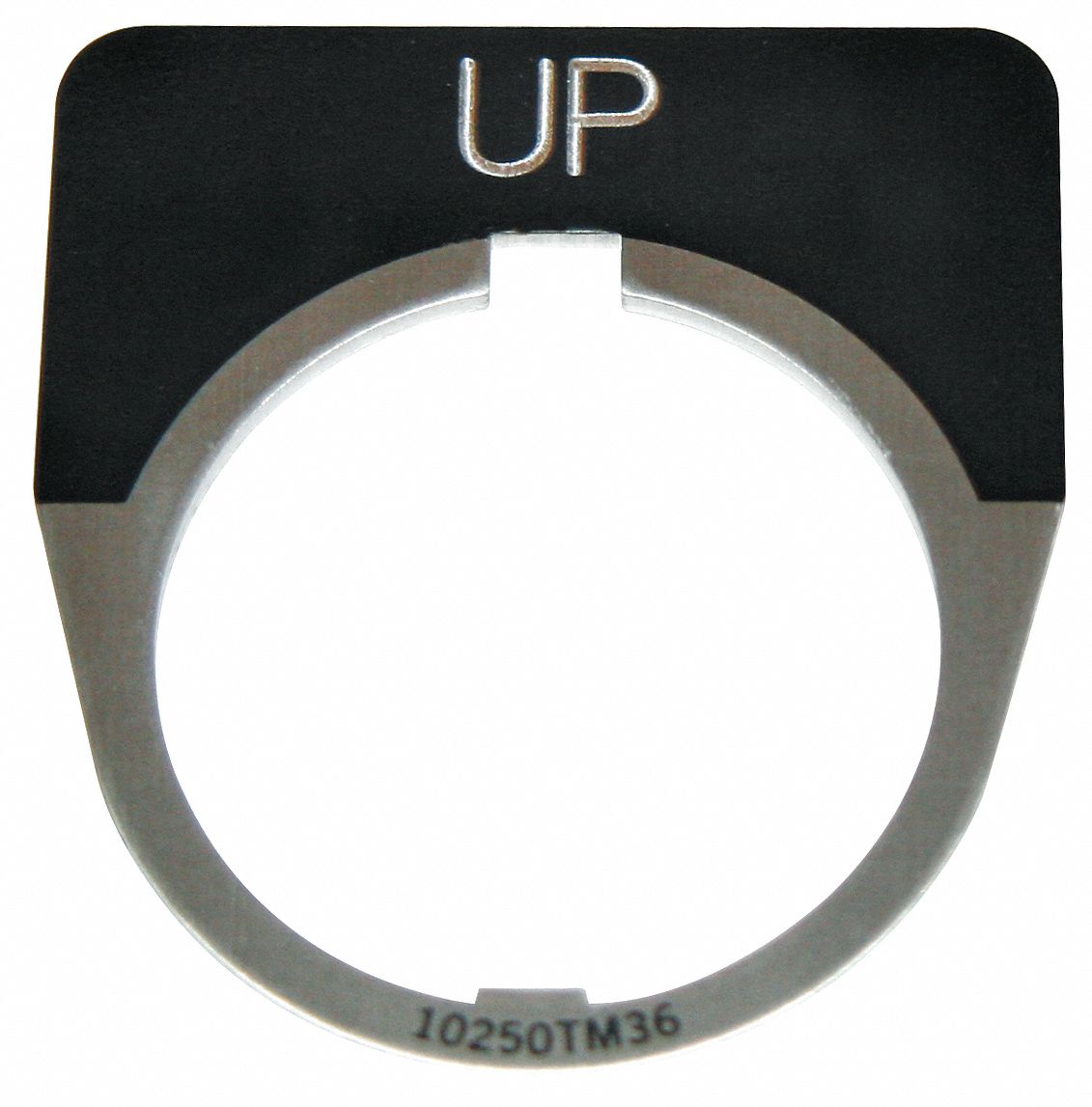 LegendPlate Up White/Black Half-Round