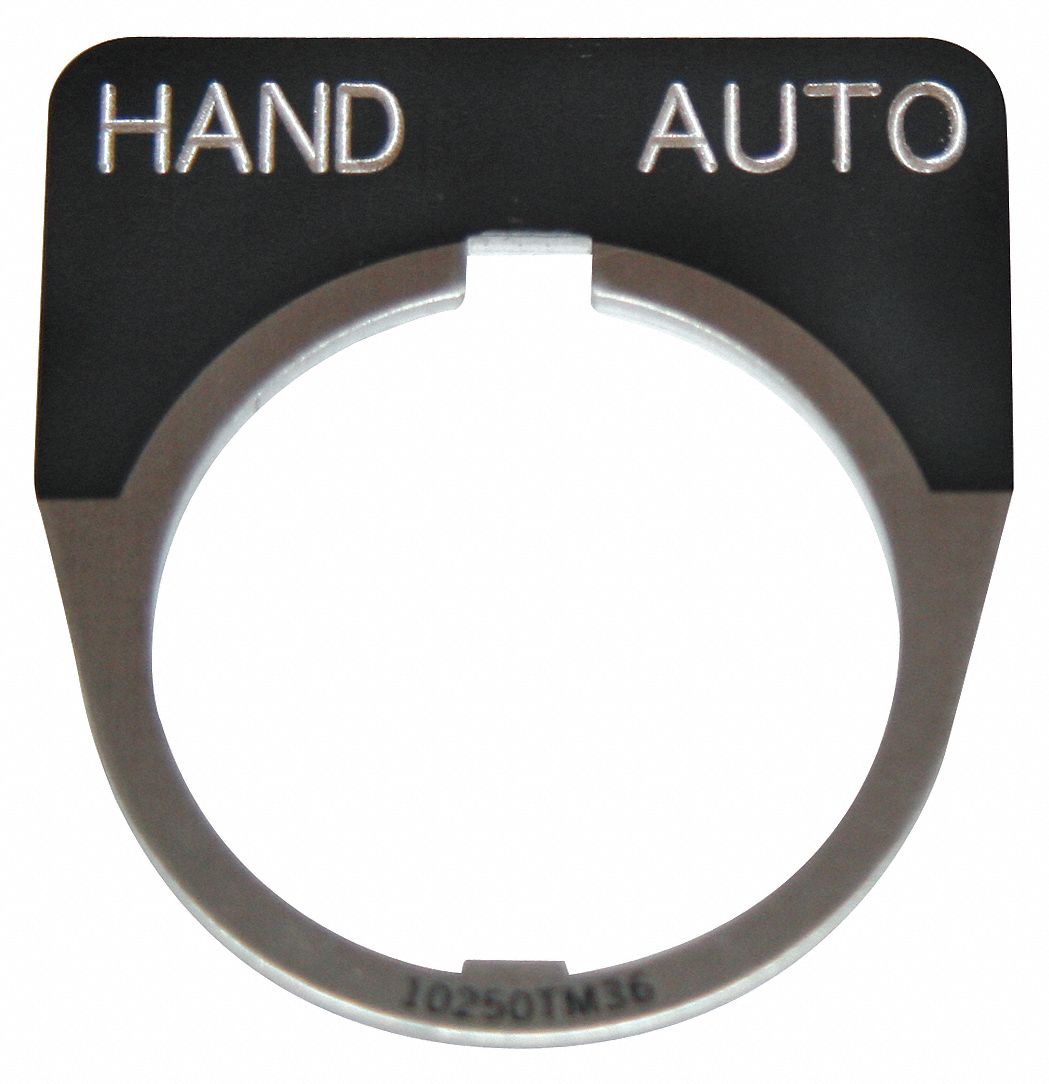 LegendPlate Hand-Auto Wht/Blk Half-Round