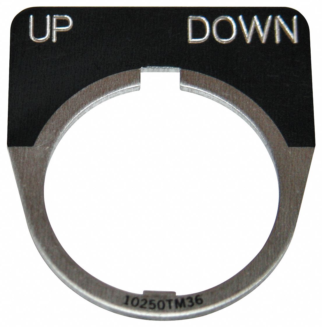 LegendPlate Up-Down White/Blk Half-Round