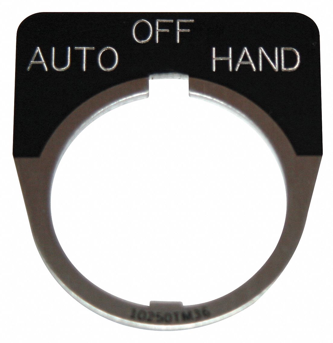 LegndPlate AutoOffHand Wht/Blk HalfRound