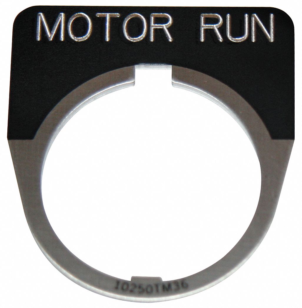 LegendPlate MotorRun Wht/Blk Half-Round