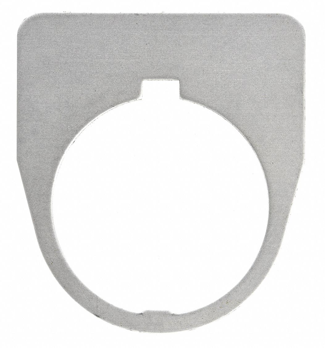 Legend Plate,  Black/Silver,  Half-Round