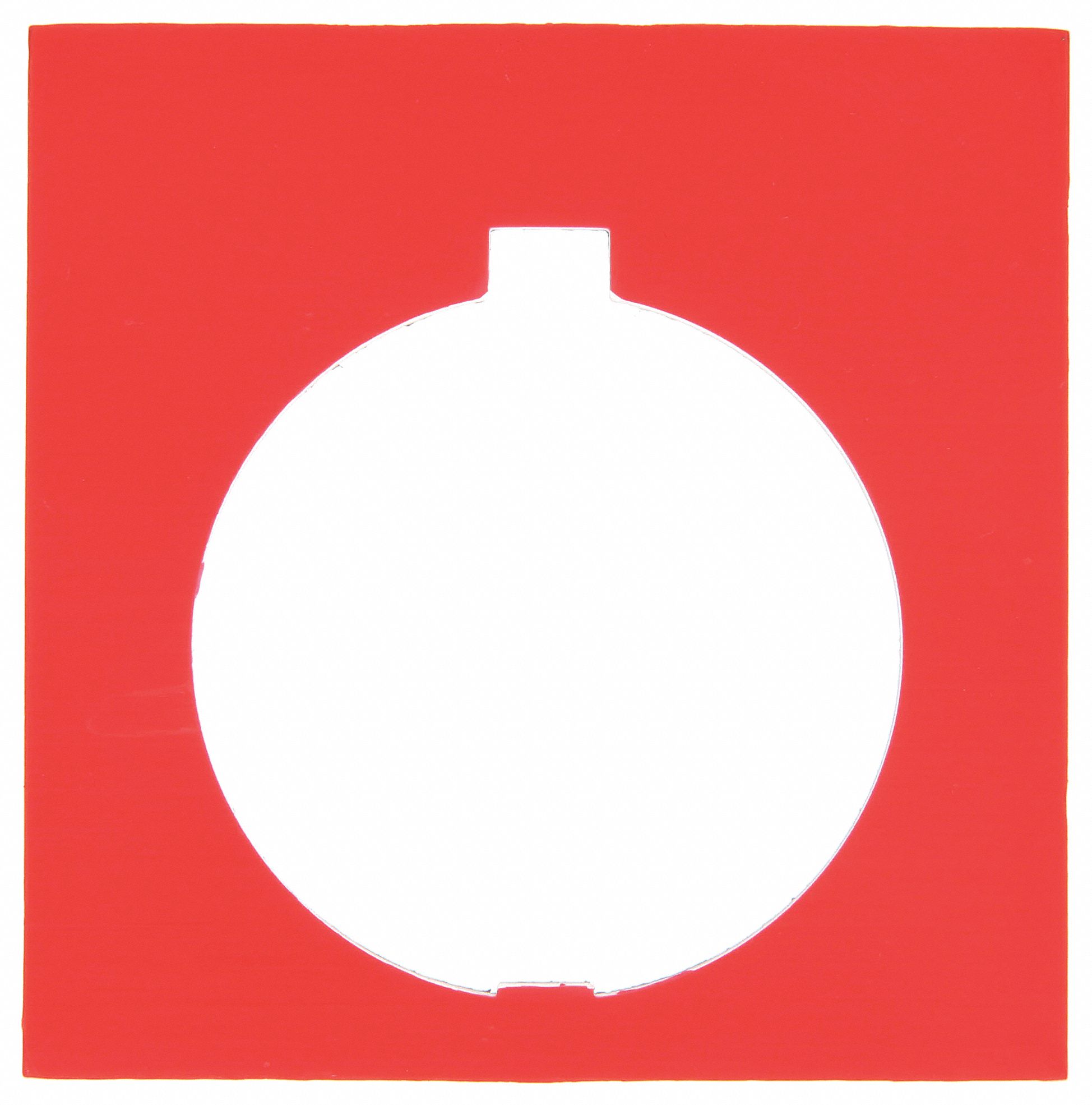 Legend Plate,  Black/Red/Black,  Square