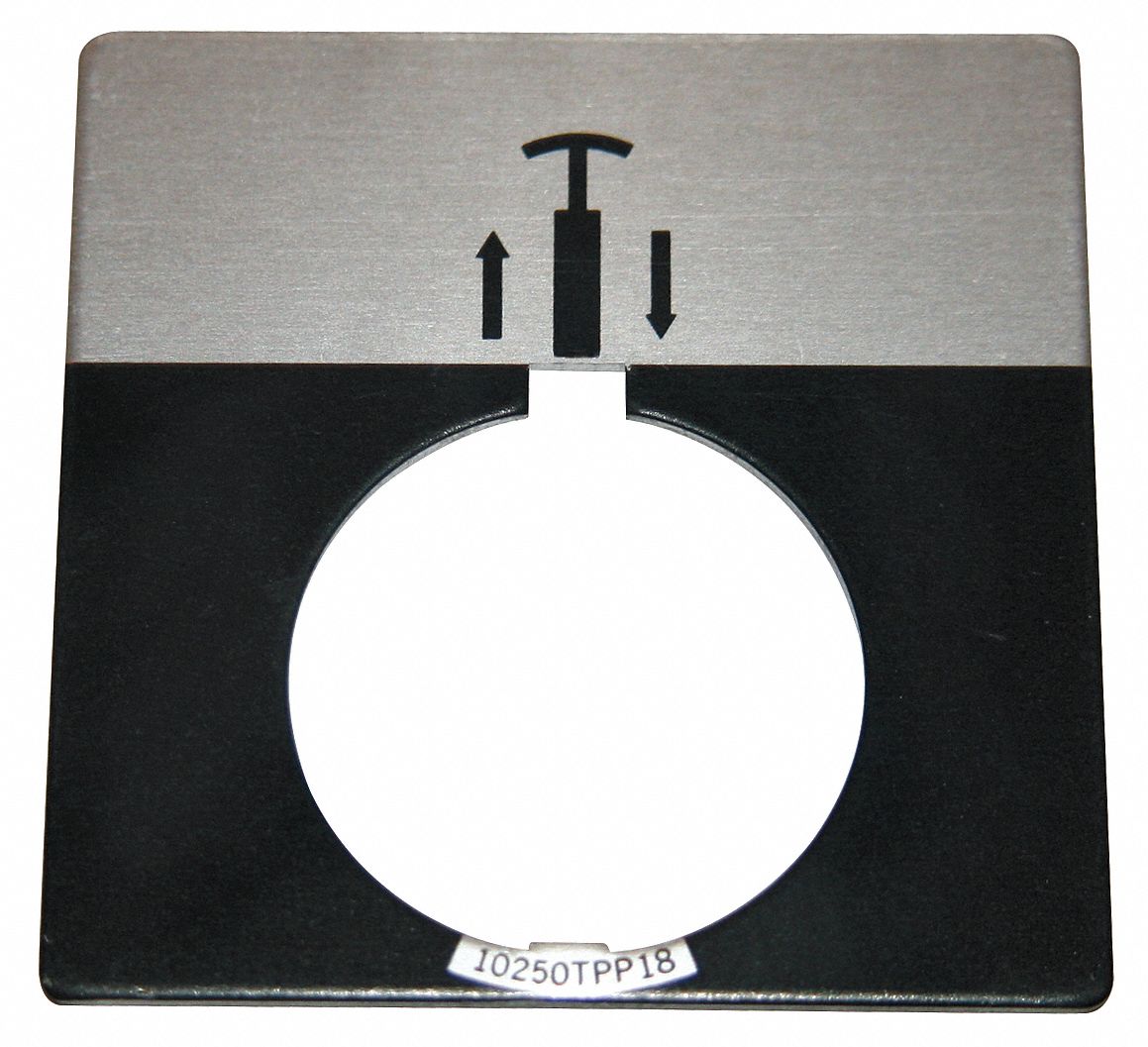 Legend Plate White/Black Square