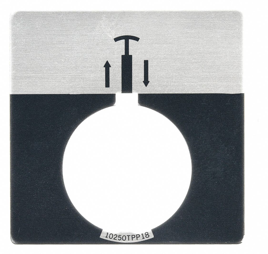 Legend Plate,  White/Black,  Square