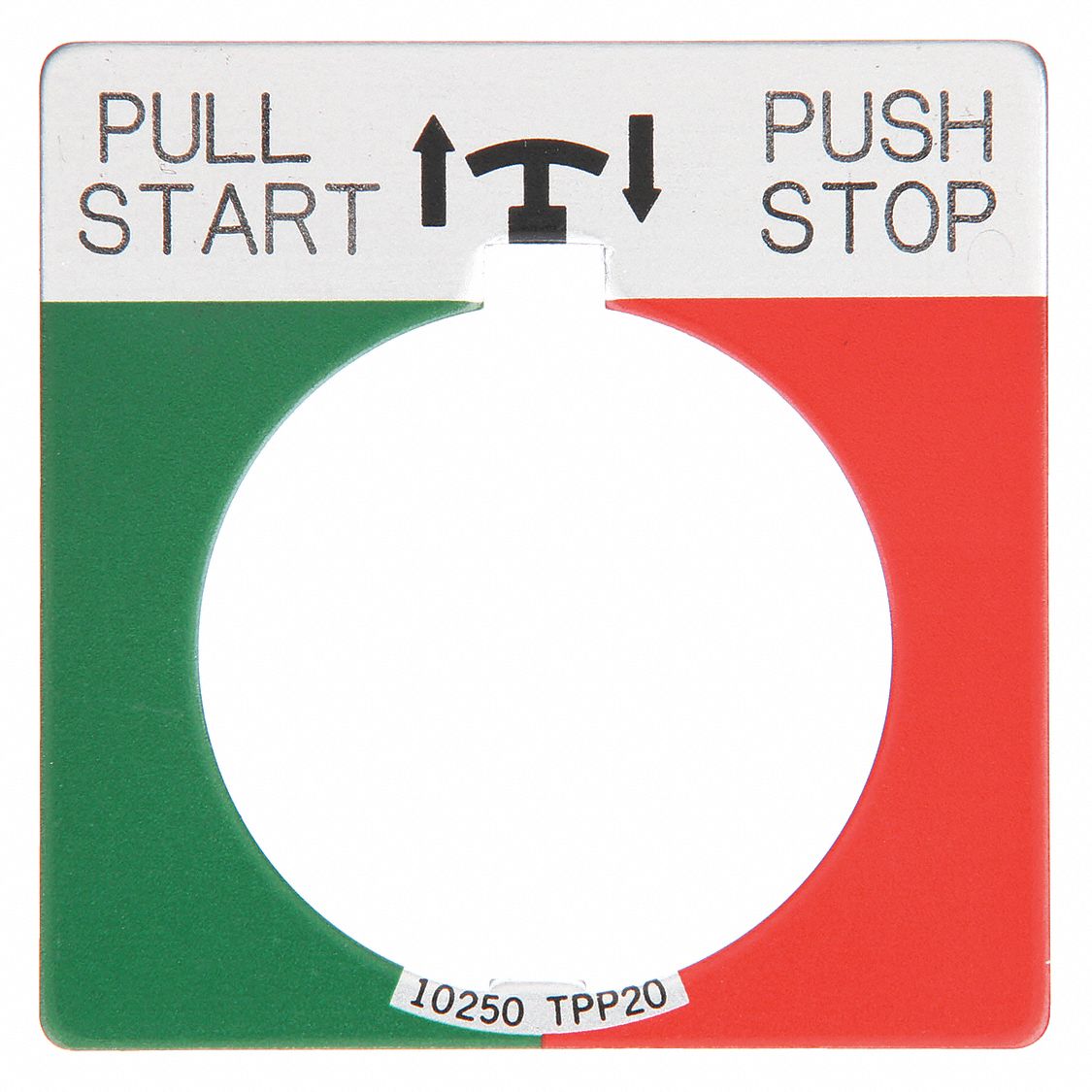 Legend Plate: 30 mm Panel Mounting Size, Square, 1 3/4 in Overall Ht x 1 3/4 in Overall Wd