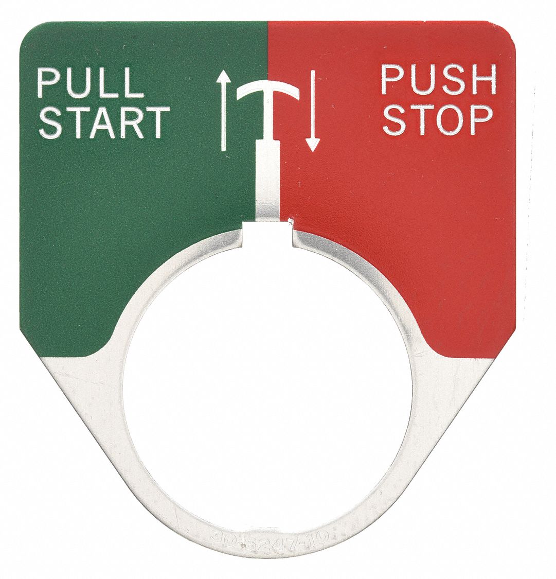 Legend Plate: 30 mm Panel Mounting Size, Half-Round, 2 1/8 in Overall Wd, For Series 10250T