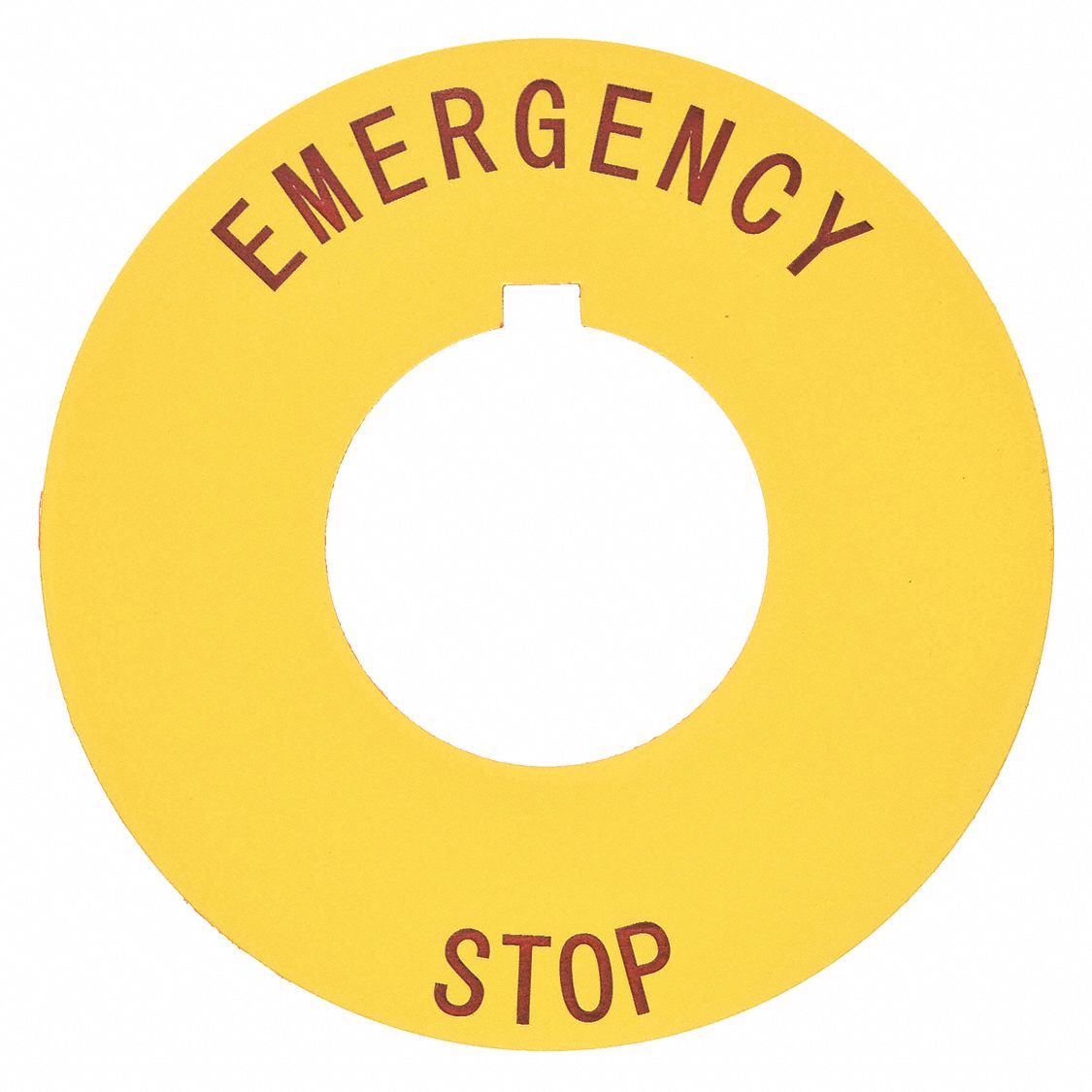 Legend Plate: 30 mm Panel Mounting Size, Round, 2 1/4 in Overall Dia, For Series 10250T