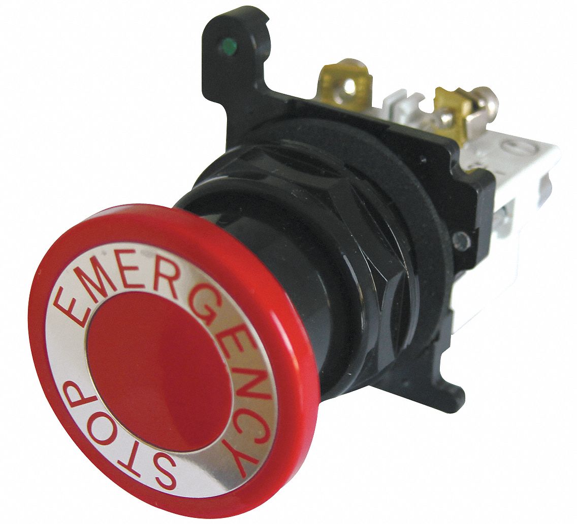 EATON, 30 mm Size, Red, NonIlluminated Push Button 39R325E34GFBC2N8