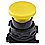 30mm Plastic Mushroom Head, Non-Illuminated, Yellow, 1.58" Dia.