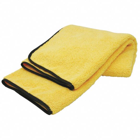 CARRAND Microfiber Cloth Microfiber, New, Yellow, 22 in x 36 in, 320 g