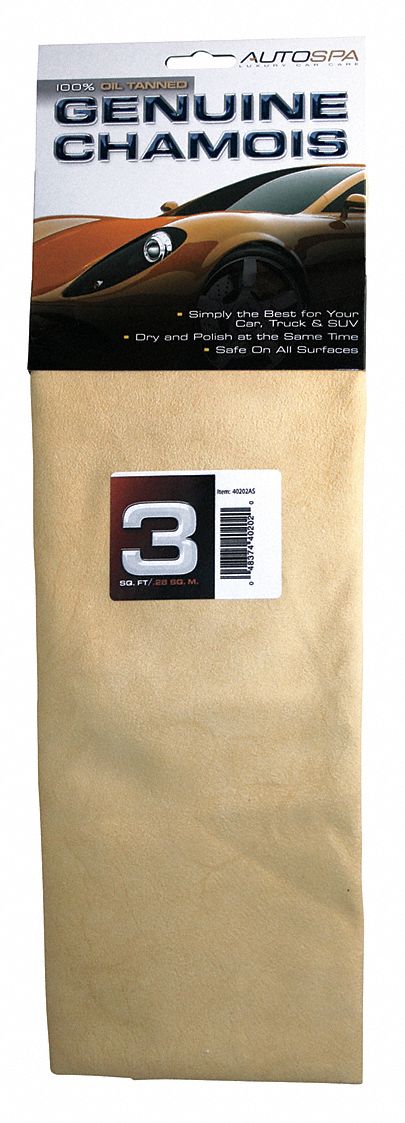 FULL SKIN CHAMOIS, SHEEPSKIN, BEIGE, ALL SURFACES, 1/4 IN OVERALL W, 3 SQ FT