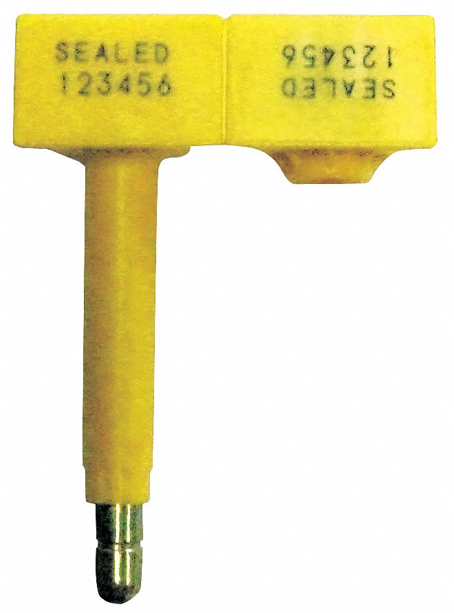 YELLOW TOTE BOX SECURITY SEALS 