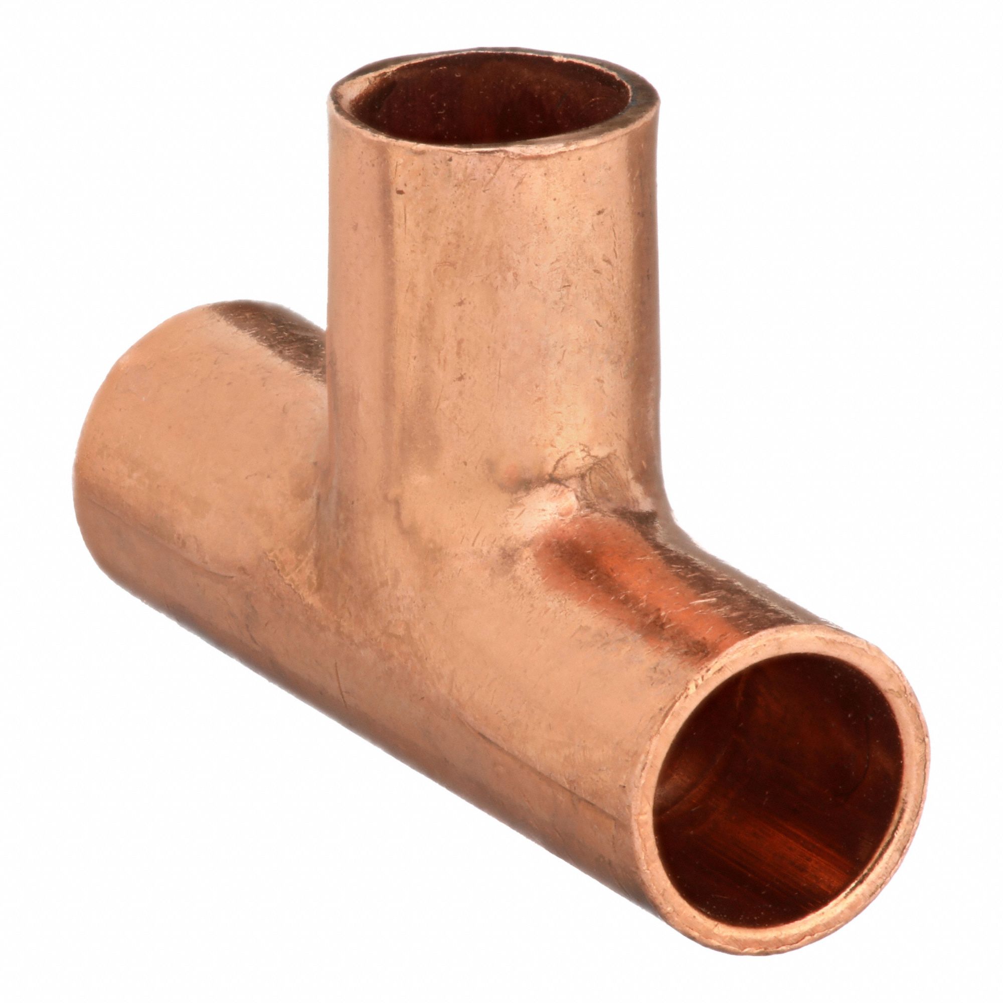 Sweat Fitting Tee: 2 in CTS x 2 in CTS x 2 in CTS, Cup x Cup x Cup, Wrot Copper