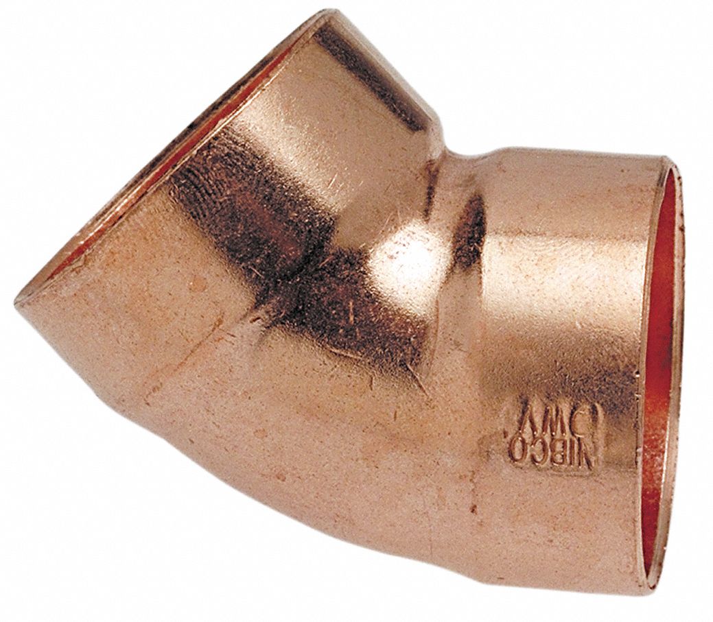 Nibco 45 Elbow Wrot Copper 1 1 2 In C X C 39r510 906 11 2 Grainger