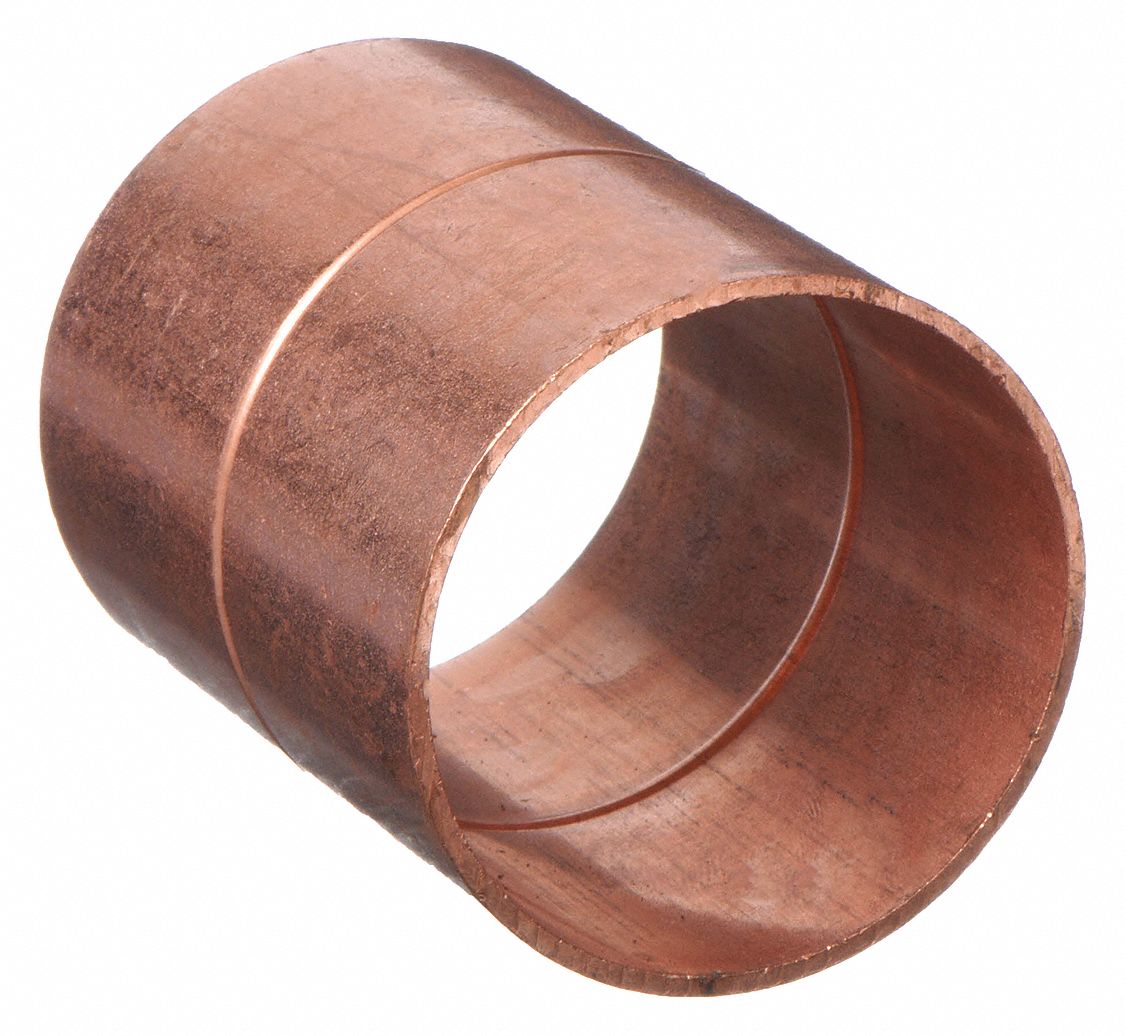 Wrot Copper, Cup x Cup, Coupling with Stop 39R615600RS 21/2 Grainger