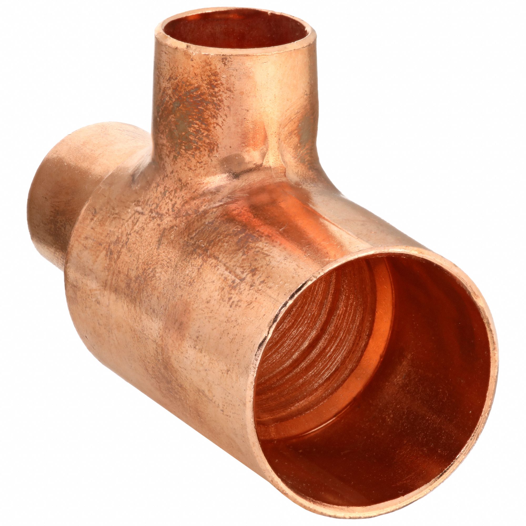 REDUCING TEE: WROT COPPER, CUP X CUP X CUP, 1½ IN X 1 IN X 1 IN COPPER TUBE SIZE