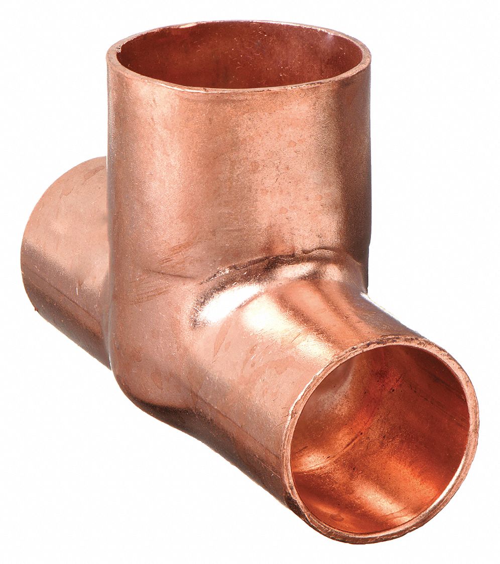 REDUCING TEE: WROT COPPER, CUP X CUP X CUP, ½ IN X ½ IN X ¾ IN COPPER TUBE SIZE