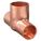 REDUCING TEE: WROT COPPER, CUP X CUP X CUP, ½ IN X ½ IN X ¾ IN COPPER TUBE SIZE