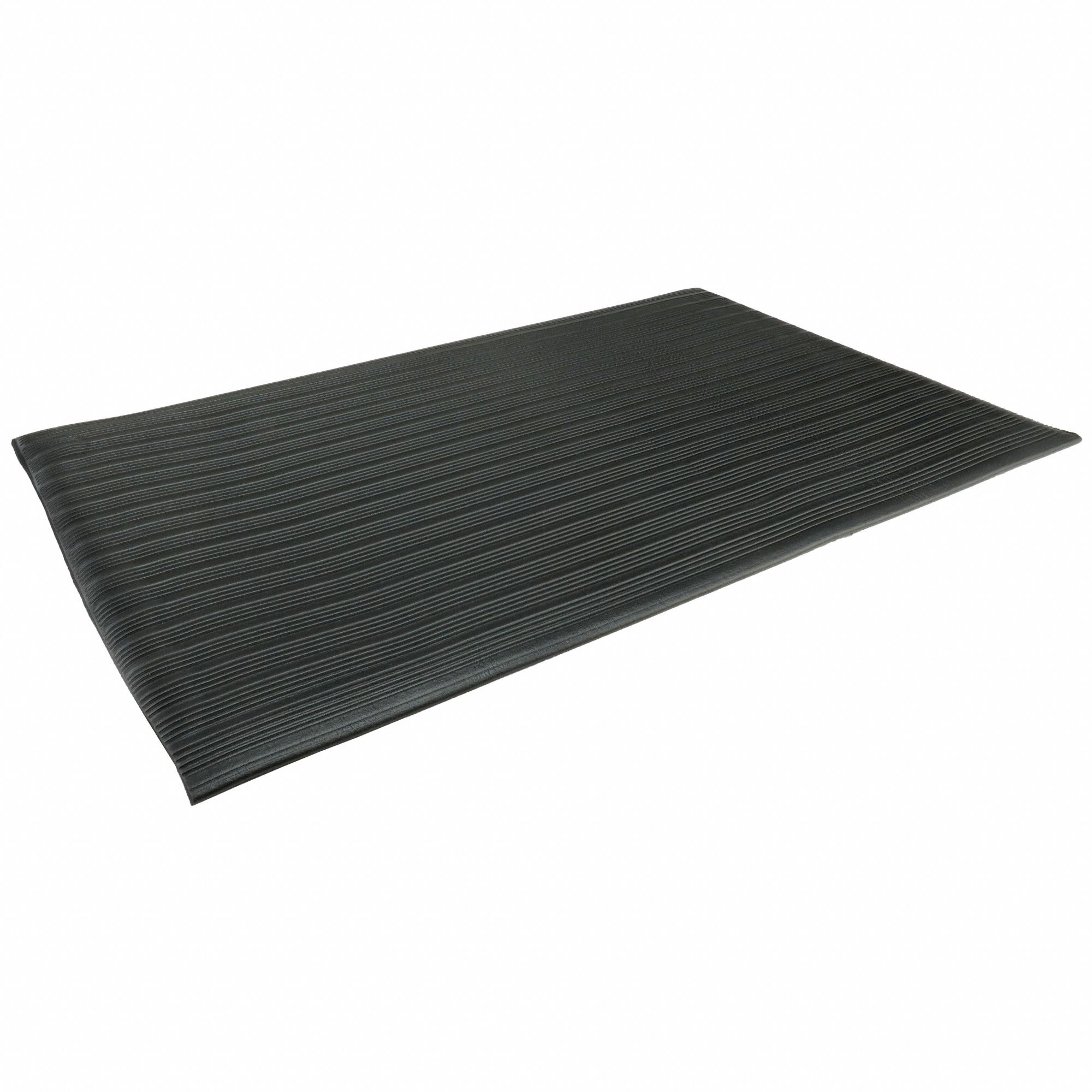 Choice 3' x 3' Black Rubber Connectable Anti-Fatigue Floor Mat - 1/2 Thick