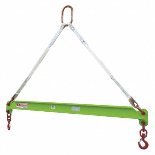 CALDWELL Fixed Spread Lifting Beam, 1,000 lb, Max. Spread 24 in, Min ...