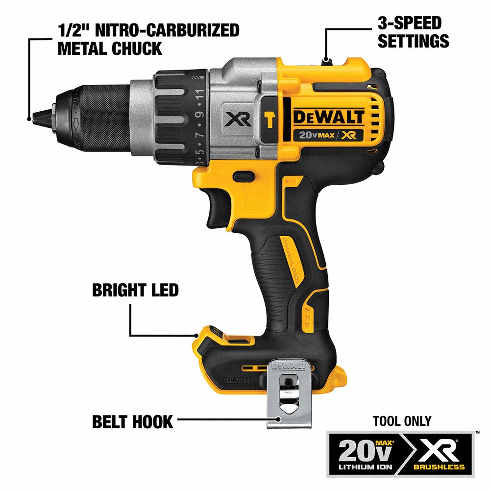 DEWALT Cordless Hammer Drill Kit 20V DC, Premium, 1/2 in Chuck