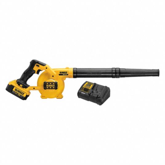 DEWALT 20V MAX 100 cfm Max. Air Flow Battery Powered Handheld Leaf Blower Kit 39RV82 DCE100M1 Grainger