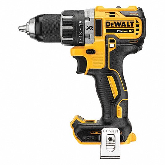 Drill: 20V DC, Compact Premium, 1/2 in Chuck, 2,000 RPM Max., Brushless Motor, (1) Bare Tool