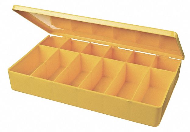 BOITE COMPARTIMENTS,12 CMPRTS,JAUNE